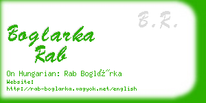 boglarka rab business card